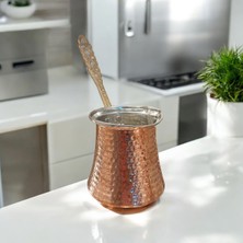 PremiumPort El Işlemli Bakır Fincanlık ve Kahve Cezvesi Seti