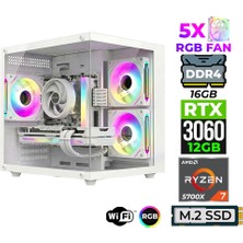 Xaser Mage X100 Ryzen 7 5700X 16GB Ram 512GB M.2 Nvme SSD 12GB RTX3060 Oyuncu Tavsiye Sistem