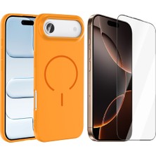 Vendas Apple iPhone 17 Air Kılıf M-Safe Şarj Özellikli Zore Meta Kapak + Cam Ekran Koruyucu