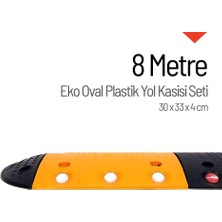 Soylu Grup Kent Ve Bahçe Mobilyaları 8 Metre Oval Plastik Hız Kesici Set | Modüler Yol Kasisi Çözümü