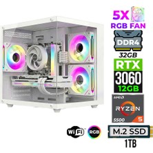 Xaser Mage X40 Ryzen 5 5500 32GB Ram 1tb M.2 Nvme SSD 12GB RTX3060 Oyuncu Tavsiye Sistem