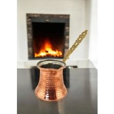 PremiumPort Bakır Cezve Çekiç Dövme No 5 Büyük Boy 5 Fincan Kahve