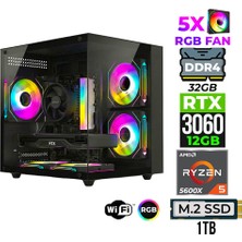 Xaser Mage X70 Ryzen 5 5600X 32GB Ram 1tb M.2 Nvme SSD 12GB RTX3060 Oyuncu Tavsiye Sistem