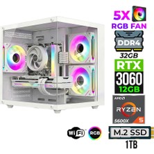 Xaser Mage X80 Ryzen 5 5600X 32GB RAM 1TB M.2 NVMe SSD 12GB RTX3060 Oyun İçin Tavsiye Sistem