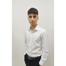 Senior Erkek Likralı Pamuk Saten Gömlek