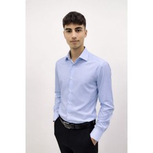 Senior Erkek Likralı Pamuk Saten Gömlek
