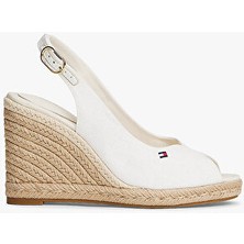 Tommy Hilfiger Kadın Flag High Wedge Sandalet