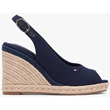 Tommy Hilfiger Kadın Flag High Wedge Sandalet