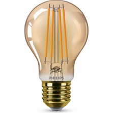 Philips LED Classic Amber Filament Ampul 7W 470 Lum 1800K Koyu Sarı Işık A60 E27 (40W)
