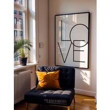 Fuart.Co Modern Love Siyah Aşk Temalı Sevgililer Günü Posteri (Çerçevesiz) Love