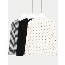 Marks & Spencer 3’lü Pamuk Karışımlı Üst (2-8 Yaş)