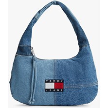 Tommy Hilfiger Kadın Tjw Denim Patchwork Omuz Çantası