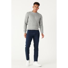 Altınyıldız Classics Erkek Lacivert 360 Derece Her Yöne Esneyen Rahat Slim Fit Pantolon