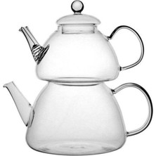 PremiumPort Şeffaf ve Dayanıklı Borosilikat Cam Çaydanlık Seti, Şık ve Kullanışlı Tasarım