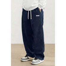 Genius Store Genıus Erkek Pantolon Fitilli Kadife Bol Paça Oversize Pantolon