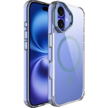 iPhone 17 Kılıf M-Safe Şarj Özellikli Airbagli Kamera Standlı Zore Azor Kapak - Lacivert