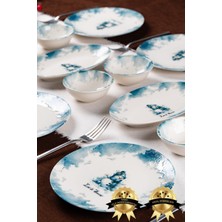 Heda Porselen Kardan Adam 16 Parça 6 Kişilik Porselen Kahvaltı Takımı