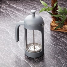 PremiumPort 350ML French Press, Şık Mat Gri Tasarım ile Kahve Keyfini Yükseltir