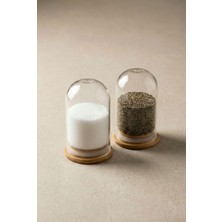 Frolde Bambu Cam Tuzluk & Baharatlık Seti 2’li