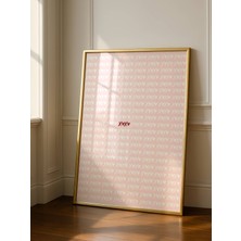 Fuart.Co Pembe Xoxo Aşk Temalı Sevgililer Günü Posteri (Çerçevesiz) Love