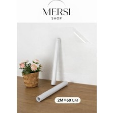 Mersi Shop Şeffaf Eşya Koruyucu Film – 2 Metre x 60 cm Pvc Mobilya Yüzey Koruma