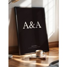 Fuart.Co Isme Özel Çift Posteri Harfler Siyah Aşk Temalı Sevgililer Günü Posteri (Çerçevesiz) Love