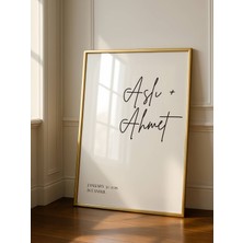 Fuart.Co Kişiye Özel Çift Posteri Aşk Temalı Sevgililer Günü Posteri (Çerçevesiz) Love