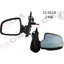 GVA Dış Dikiz Aynası Sol Symbol-Sandero 2013 1 Mekanik Sinyalli Astarlı Konveks 2 Fiş VM-6129PL