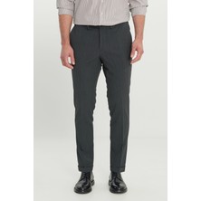 Altınyıldız Classics Slim Fit Dar Kesim Beli Lastikli Yan Cep Klasik Antrasit Pantolon