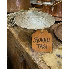 Sufi Tesbih Esans Ve Hediyelik Geleneksel Işlemeli Korku ve Şifa Tası - Gümüş Renk Ayetli Nazar Tası - Islami Hediyelik Kase