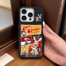 Ucuc iPhone 16 Pro Uyumlu Siyah Deri Dokulu Silikon Kamerayı Korur Şok Emici Kılıf