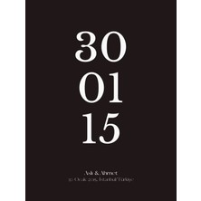 Fuart.Co Kişiye Özel Aşk Posteri Tarih Siyah Aşk Temalı Sevgililer Günü Posteri (Çerçevesiz) Love