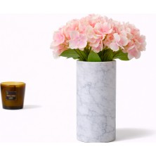 Madame Nazar Üstün Kalite Gerçekçi Ortanca Yapay Çiçek – 1 Demet- 44CM (Pembe Pudra) Solmaz, Masa ve Salon Dekoru