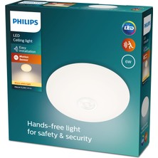 Philips Mauve Hareket Sensörlü Yuvarlak Tavan Lambası 6W 2700K Sarı Işık