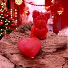 Celestia Sevgililer Günü Ayıcık ve Kalp Mum