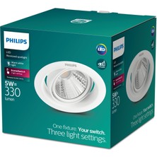 Philips Pomeron Gömme Spot Işık 5W 330 Lumen 2700K Sarı Işık