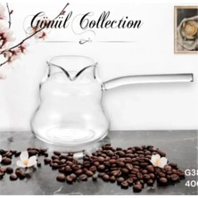 PremiumPort Borosilikat Cam Cezve 400 Ml, Şık ve Dayanıklı Tasarım