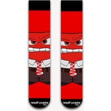 Neşeli Çoraplar Öfkeli Renkli Unisex Çorap