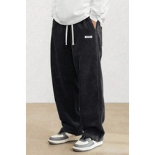 Genius Store Genıus Erkek Pantolon Fitilli Kadife Bol Paça Oversize Pantolon