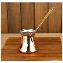 PremiumPort El Yapımı Maraş Dövmeli Bakır Kahve Cezvesi, 3 Fincanlik