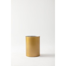 Güleç Yapay Çiçek Metal Saksı Gold 30*40