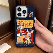 Ucuc iPhone 16 Pro Uyumlu Mavi Deri Dokulu Silikon Kamerayı Korur Şok Emici Kılıf