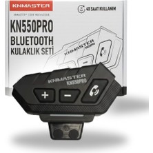 Knmaster KN550 Motosiklet Bluetooth Kulaklık Mikrofon Seti Siyah