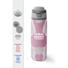 Coral High Desenli Pipetli ve Direkt Içim Çelik Termos 800 ml 38579