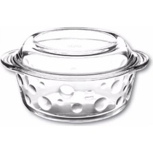 Bosphorus Borcam,yuvarlak Kapaklı Fırın Kulplu Tencere 16X16X10CM