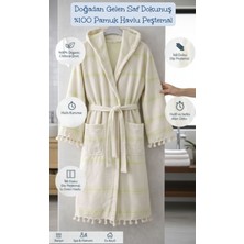 DNRYSL %100 Pamuk Havlu Peştemal Bornoz, Kapüşonlu Yumuşak, Hafif ve Hızlı Kuruma Banyo ve Plaj Bornozu