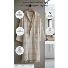 DNRYSL %100 Pamuk Havlu Peştemal Bornoz, Kapüşonlu Yumuşak, Hafif ve Hızlı Kuruma Banyo ve Plaj Bornozu