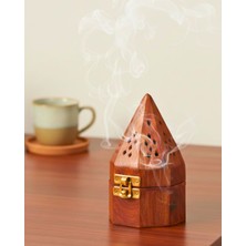 Sufi Tesbih Esans Ve Hediyelik Ahşap Tütsülük Ev Modeli | Otantik El Yapımı Dekoratif Tütsü Kutusu | Doğal Ahşap Buhurdanlık