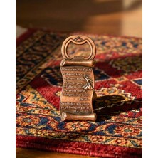 Sufi Tesbih Esans Ve Hediyelik Hz. Mevlana Yedi Öğüt Yazılı Semazenli Metal Magnet Açacak - Konya Hatırası Dekoratif Buzdolabı Süsü