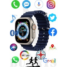 Normadia Oppo F17 Pro Uyumlu Akıllı Saat Watch 8 Ultra 49MM Amoled Ekran